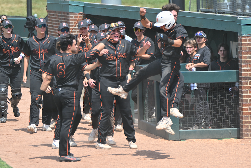 Northville celebrates during its Semifinal win over Bay City Western on Thursday.