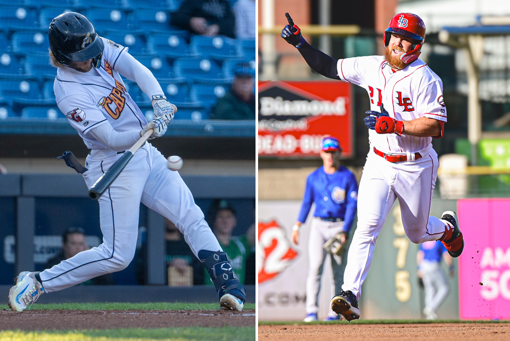 From left, former Orchard Lake St. Mary’s star Alex Mooney and Saugatuck standout Blake Dunn are succeeding in minor league baseball as they pursue Major League careers. 