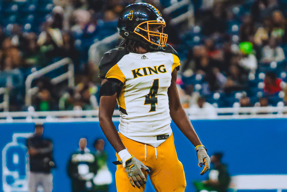 Detroit Martin Luther King’s Xavier Newsom awaits the next play during last season’s Detroit Public School League Blue championship game at Ford Field. 