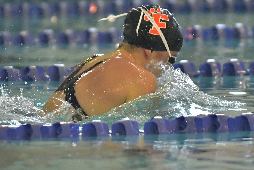 Fenton’s Tess Heavner swims to the championship in the 200 individual medley during last season’s Lower Peninsula Division 2 Finals.