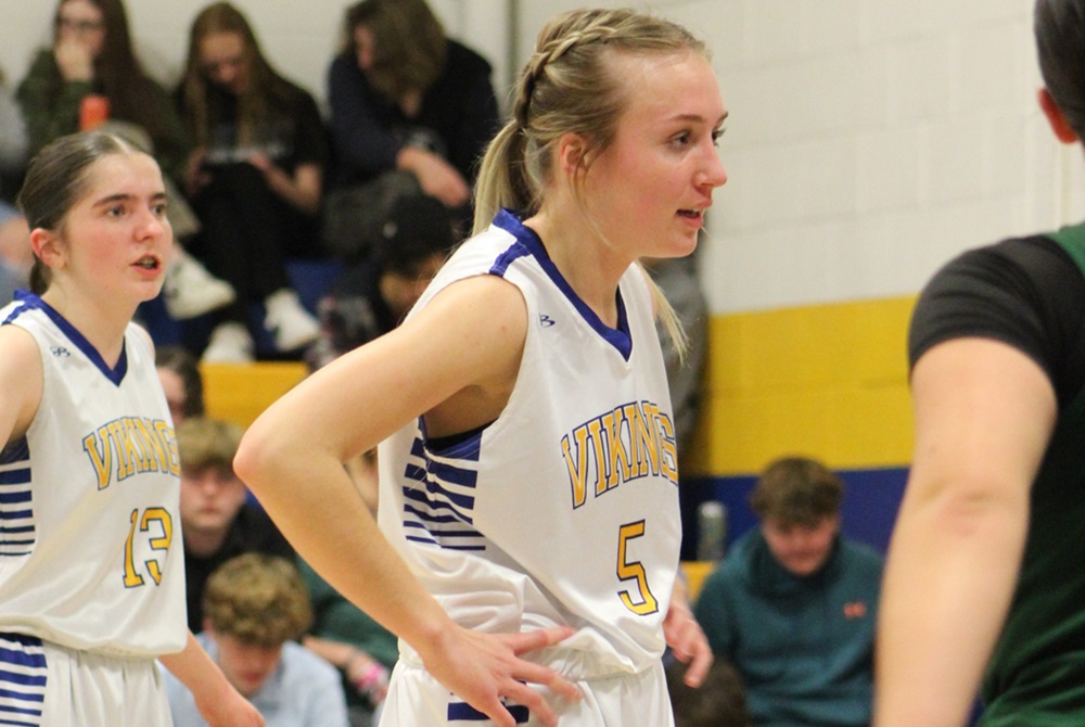 Gretchyn Bowman, here against Atlanta this week, is expected to lead a much-improved Alanson girls varsity team this season.