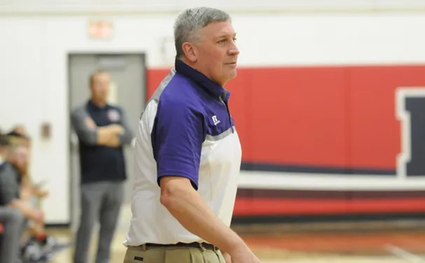 Sullivan directs his team from the sideline during his tenure as Blissfield’s boys basketball coach. 