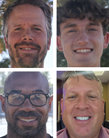 Clockwise from top left: Mattawan boys tennis coach Matt Boven, Nolan Ackerman, Cliff Hodgman and Mattawan assistant coach Warner Offord III.