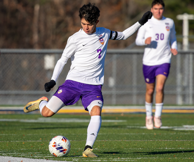 PCA’s Juan Chacon-Beltran steps into a kick. 